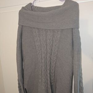 Calvin Klein Gray Cowl Neck Sweater